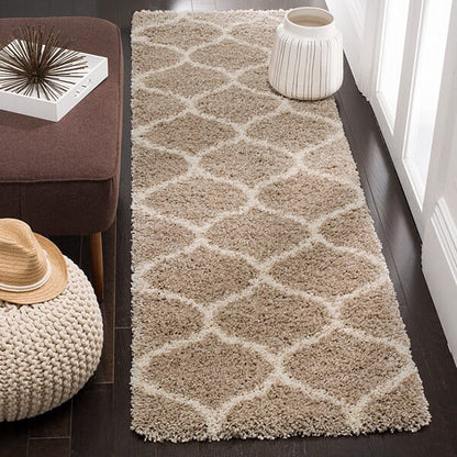 Safavieh Hudson Shag Sgh280S Beige / Ivory Geometric Area Rug