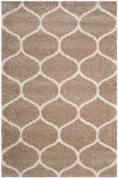 Safavieh Hudson Shag Sgh280S Beige / Ivory Geometric Area Rug