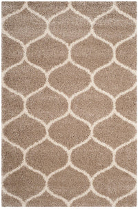 Safavieh Hudson Shag Sgh280S Beige / Ivory Geometric Area Rug