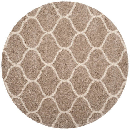 Safavieh Hudson Shag Sgh280S Beige / Ivory Geometric Area Rug