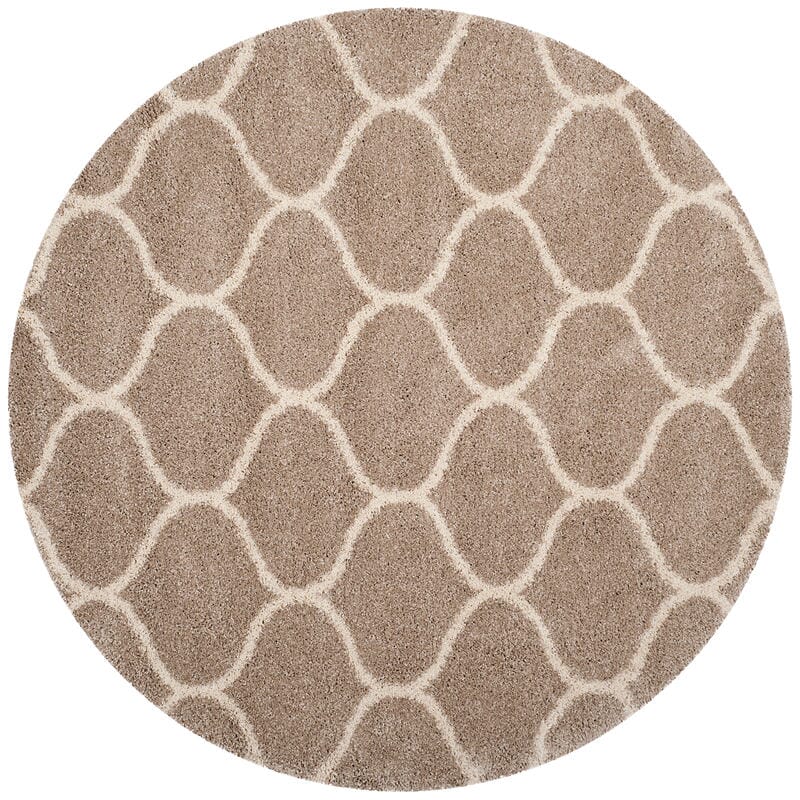 Safavieh Hudson Shag Sgh280S Beige / Ivory Geometric Area Rug