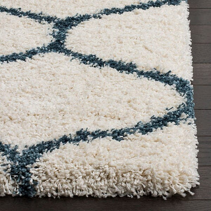 Safavieh Hudson Shag Sgh280T Ivory / Slate Blue Geometric Area Rug