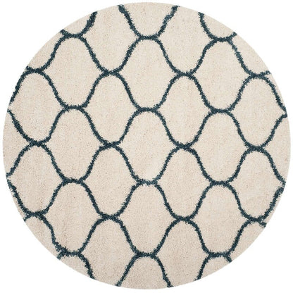 Safavieh Hudson Shag Sgh280T Ivory / Slate Blue Geometric Area Rug