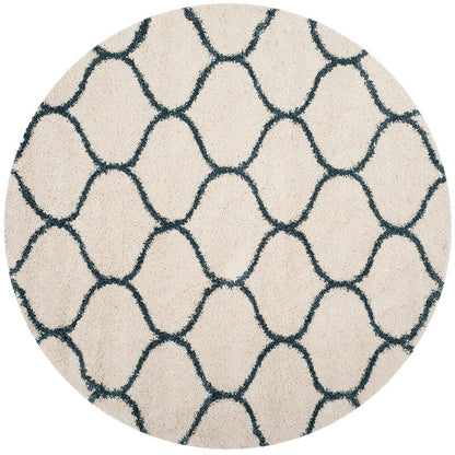 Safavieh Hudson Shag Sgh280T Ivory / Slate Blue Geometric Area Rug