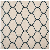 Safavieh Hudson Shag Sgh280T Ivory / Slate Blue Geometric Area Rug