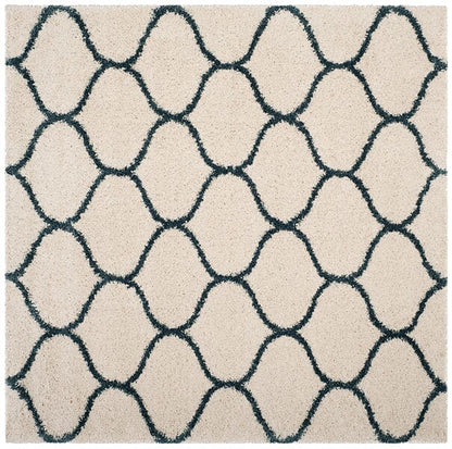 Safavieh Hudson Shag Sgh280T Ivory / Slate Blue Geometric Area Rug