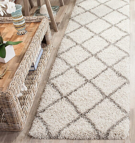 Safavieh Hudson Shag Sgh281A Ivory/Grey Rug.