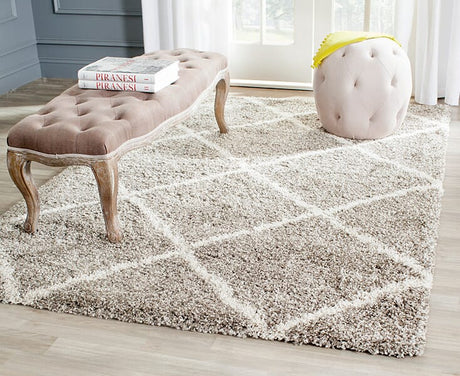 Safavieh Hudson Shag Sgh281B Grey/Ivory Rug.