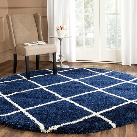 Safavieh Hudson Shag Sgh281C Navy/Ivory Rug.