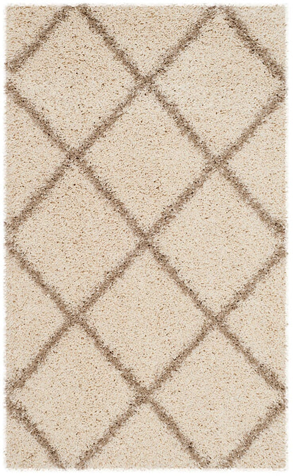 Safavieh Hudson Shag Sgh281D Ivory / Beige Geometric Area Rug