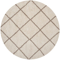 Safavieh Hudson Shag Sgh281D Ivory / Beige Geometric Area Rug