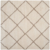 Safavieh Hudson Shag Sgh281D Ivory / Beige Geometric Area Rug