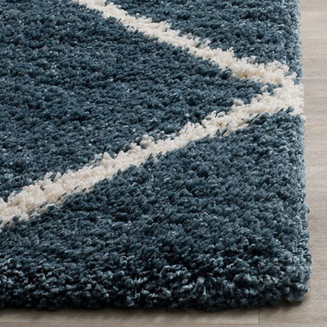 Safavieh Hudson Shag Sgh281L Slate Blue/Ivory Rug.