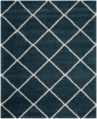 Safavieh Hudson Shag Sgh281L Slate Blue / Ivory Geometric Area Rug