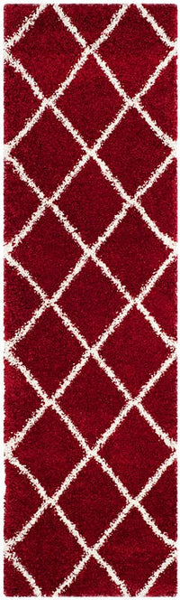 Safavieh Hudson Shag Sgh281R Red / Ivory Geometric Area Rug