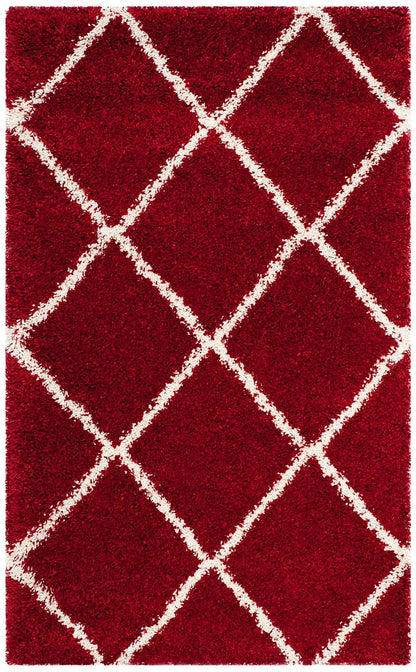 Safavieh Hudson Shag Sgh281R Red / Ivory Geometric Area Rug