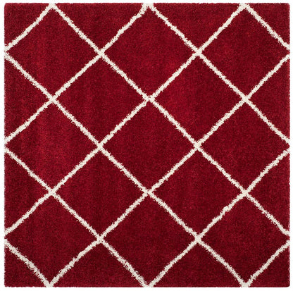 Safavieh Hudson Shag Sgh281R Red / Ivory Geometric Area Rug