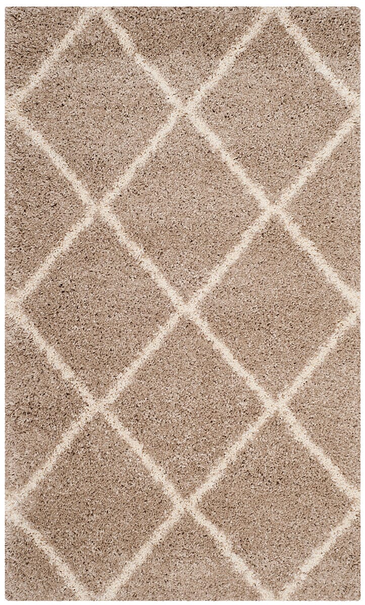 Safavieh Hudson Shag Sgh281S Beige / Ivory Geometric Area Rug