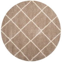 Safavieh Hudson Shag Sgh281S Beige / Ivory Geometric Area Rug