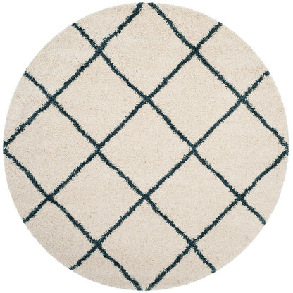 Safavieh Hudson Shag Sgh281T Ivory / Slate Blue Geometric Area Rug