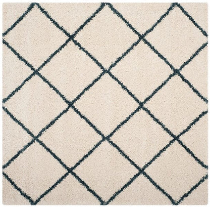 Safavieh Hudson Shag Sgh281T Ivory / Slate Blue Geometric Area Rug