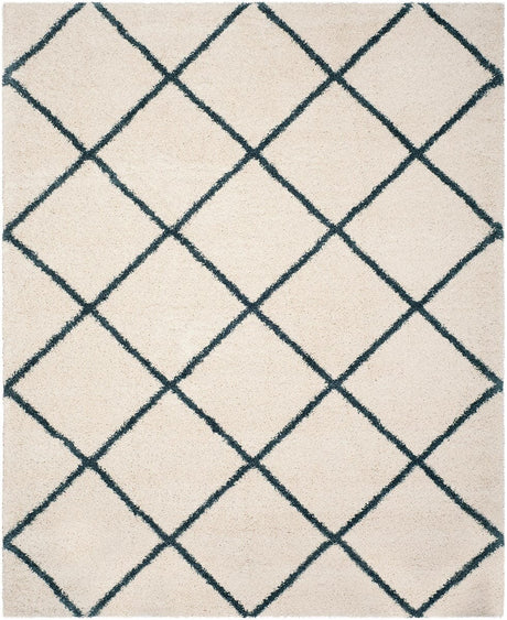 Safavieh Hudson Shag Sgh281T Ivory/Slate Blue Rug.