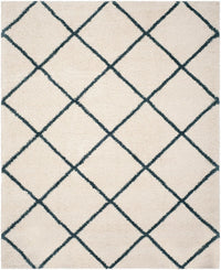 Safavieh Hudson Shag Sgh281T Ivory / Slate Blue Geometric Area Rug