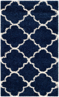 Safavieh Hudson Shag Sgh282C Navy / Ivory Geometric Area Rug