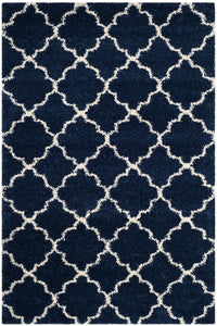 Safavieh Hudson Shag Sgh282C Navy / Ivory Geometric Area Rug