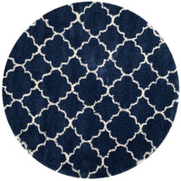 Safavieh Hudson Shag Sgh282C Navy / Ivory Geometric Area Rug