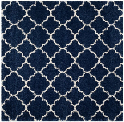 Safavieh Hudson Shag Sgh282C Navy / Ivory Geometric Area Rug