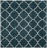 Safavieh Hudson Shag Sgh282L Slate Blue / Ivory Geometric Area Rug