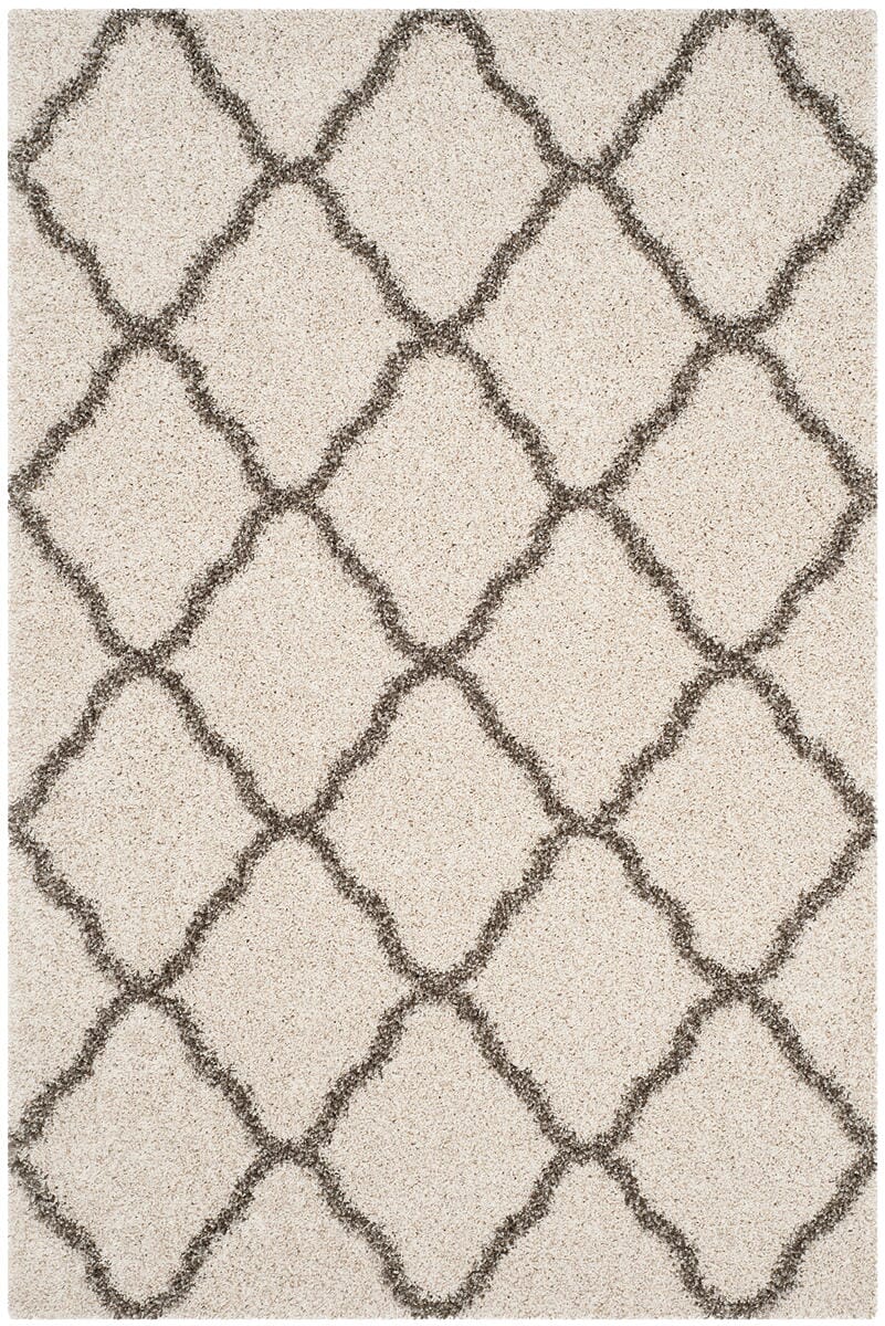 Safavieh Hudson Shag Sgh283A Ivory / Grey Geometric Area Rug