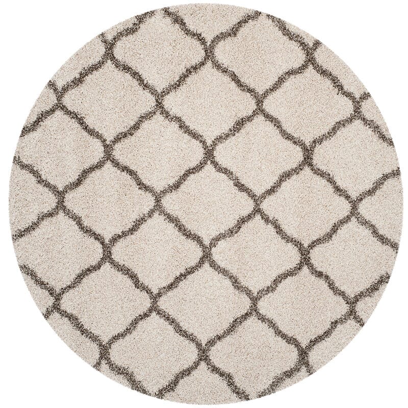 Safavieh Hudson Shag Sgh283A Ivory / Grey Geometric Area Rug