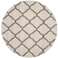 Safavieh Hudson Shag Sgh283A Ivory / Grey Geometric Area Rug