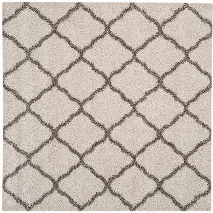 Safavieh Hudson Shag Sgh283A Ivory / Grey Geometric Area Rug