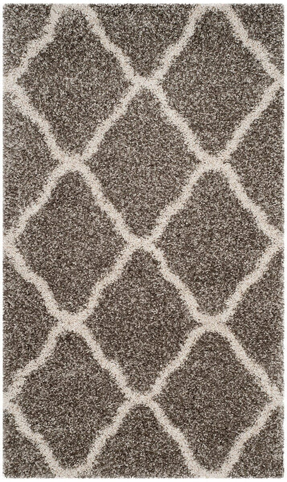 Safavieh Hudson Shag Sgh283B Grey / Ivory Geometric Area Rug