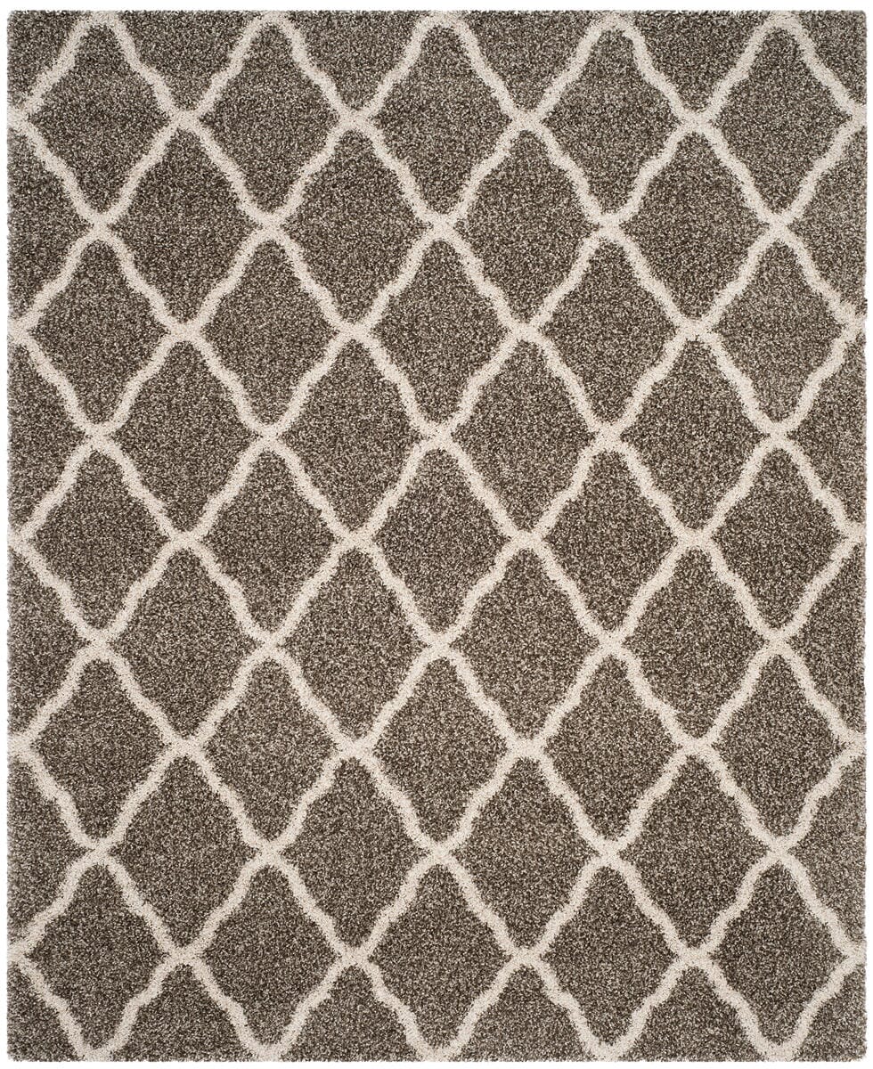 Safavieh Hudson Shag Sgh283B Grey / Ivory Geometric Area Rug