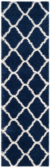 Safavieh Hudson Shag Sgh283C Navy / Ivory Geometric Area Rug