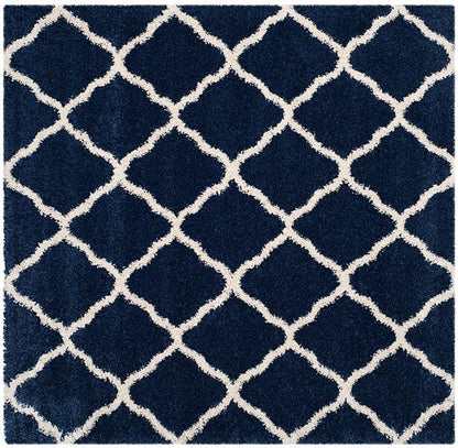 Safavieh Hudson Shag Sgh283C Navy / Ivory Geometric Area Rug