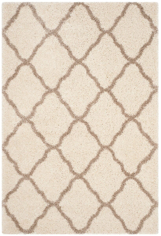 Safavieh Hudson Shag Sgh283D Ivory / Beige Geometric Area Rug