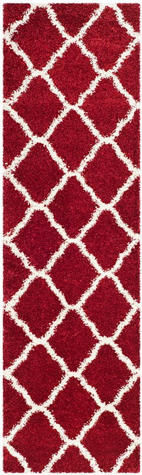 Safavieh Hudson Shag Sgh283R Red / Ivory Geometric Area Rug