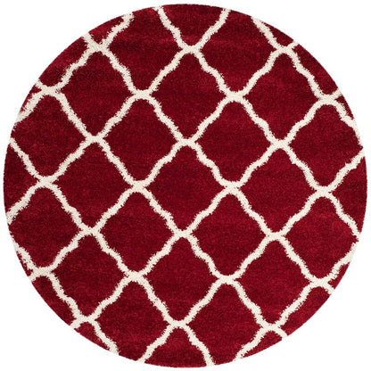 Safavieh Hudson Shag Sgh283R Red / Ivory Geometric Area Rug