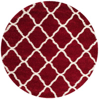 Safavieh Hudson Shag Sgh283R Red / Ivory Geometric Area Rug