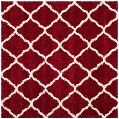 Safavieh Hudson Shag Sgh283R Red / Ivory Geometric Area Rug