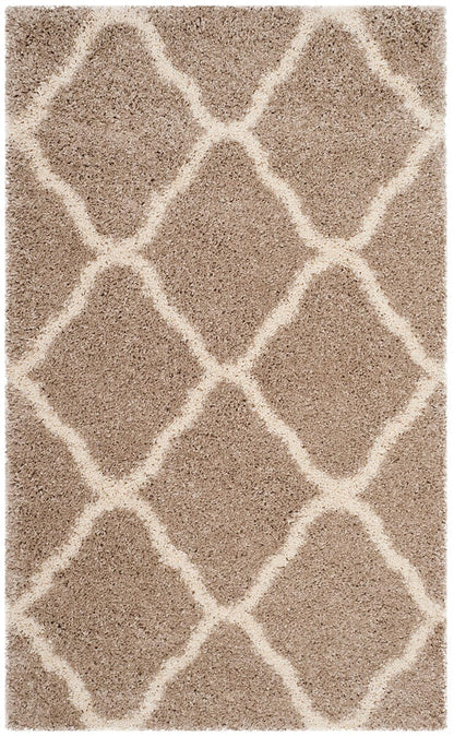 Safavieh Hudson Shag Sgh283S Beige / Ivory Geometric Area Rug