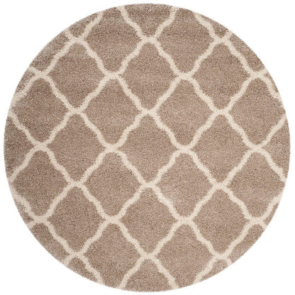 Safavieh Hudson Shag Sgh283S Beige / Ivory Geometric Area Rug