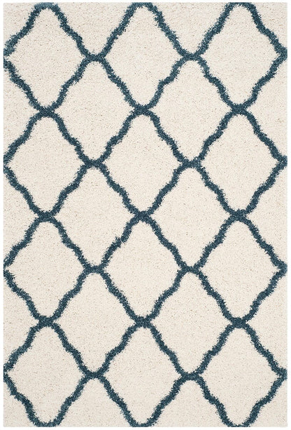 Safavieh Hudson Shag Sgh283T Ivory / Slate Blue Geometric Area Rug