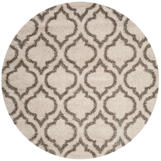 Safavieh Hudson Shag Sgh284A Ivory / Grey Geometric Area Rug