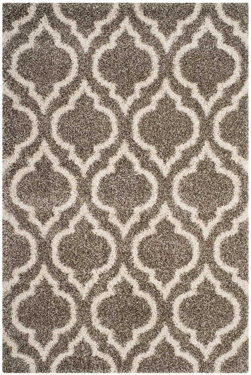 Safavieh Hudson Shag Sgh284B Grey / Ivory Geometric Area Rug